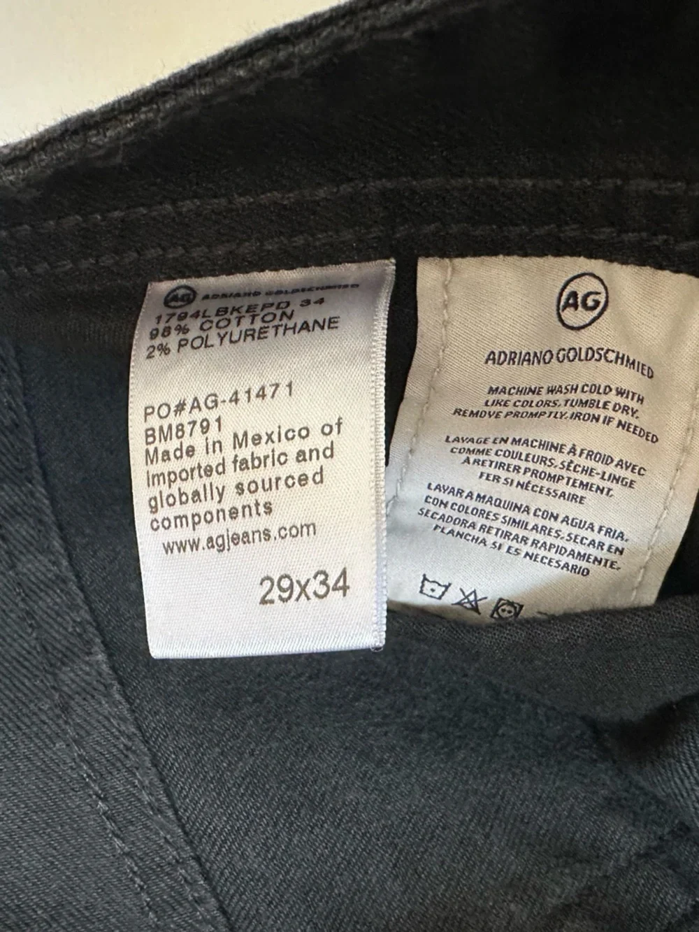 AG Adriano Goldschmied Everett Slim Straight Jeans Dark Wash Size 29